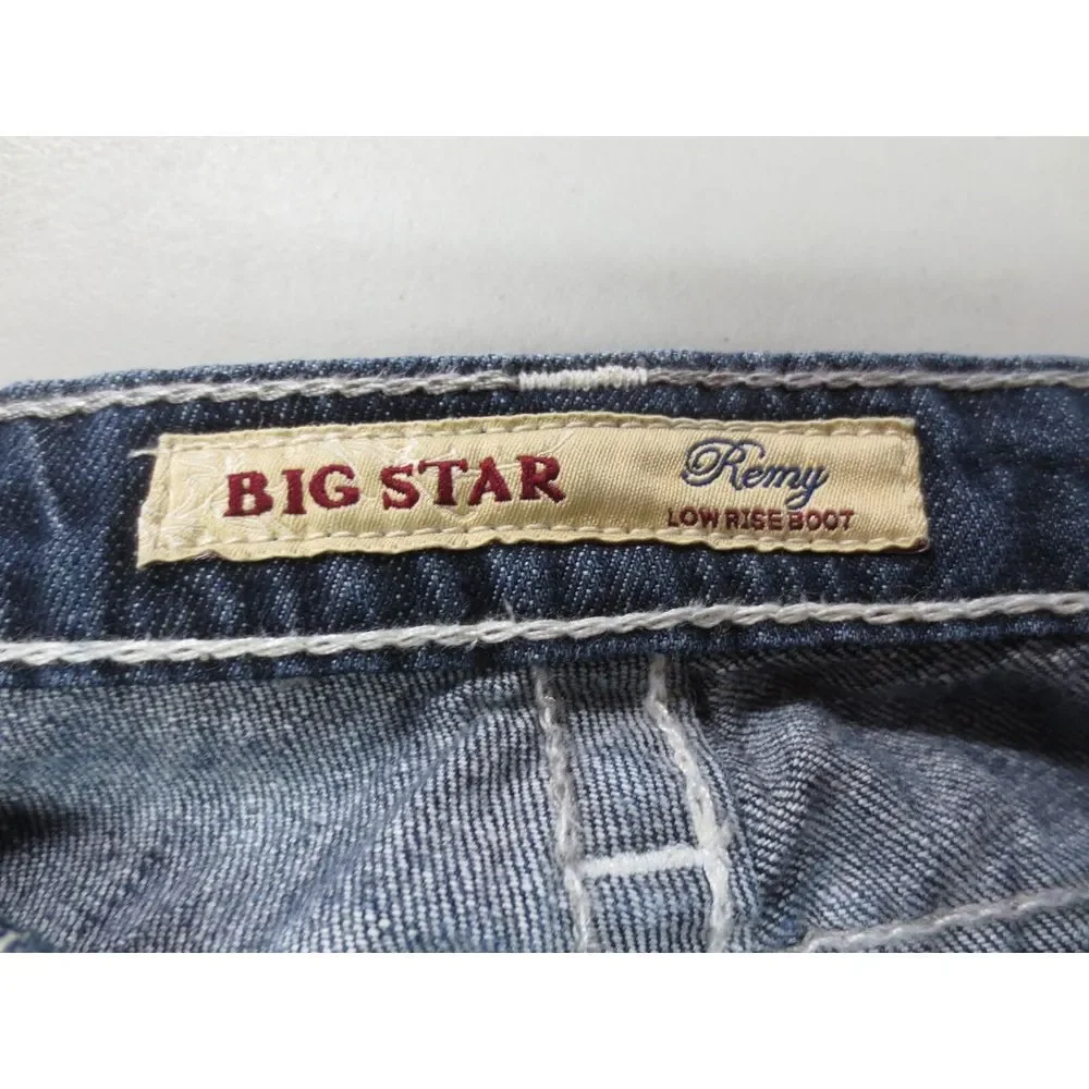 Big Star Remy Jeans Pants Blue Size 29 x 29 Cotton‎ Stretch Low Rise Boot Cut - Picture 4 of 10